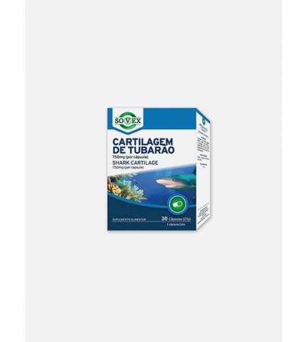 Cartilagem de Tubarão 750mg - 30 Cápsulas - Sovex