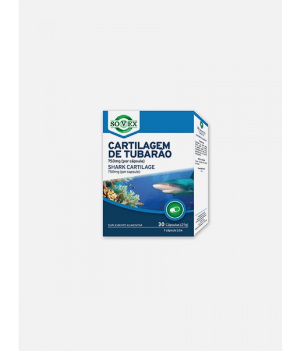 Cartilagem de Tubarão 750mg - 30 Cápsulas - Sovex